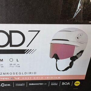 Oakley White Helmet with Rose Visor
